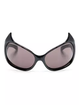 Balenciaga Eyewear солнцезащитные очки Gotham в оправе 'кошачий глаз', черный