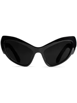 Balenciaga Eyewear солнцезащитные очки Hamptons в оправе 'кошачий глаз', черный