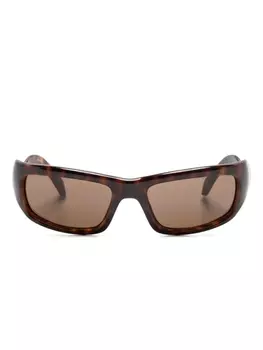 Balenciaga Eyewear солнцезащитные очки Hamptons в прямоугольной оправе, коричневый