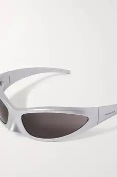 BALENCIAGA EYEWEAR солнцезащитные очки «кошачий глаз» из ацетата, серый