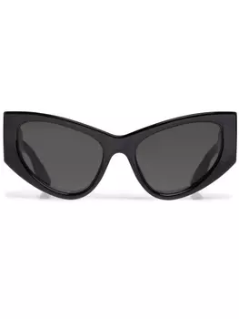 Balenciaga Eyewear солнцезащитные очки LED Frame в оправе 'кошачий глаз', черный