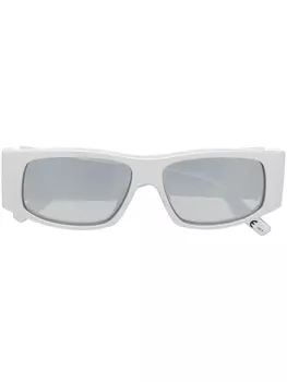Balenciaga Eyewear солнцезащитные очки Led в квадратной оправе, серебристый