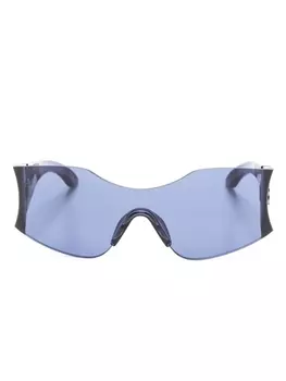 Balenciaga Eyewear солнцезащитные очки-маска Hourglass, синий