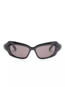 Balenciaga Eyewear солнцезащитные очки Palazzo в прямоугольной оправе, черный