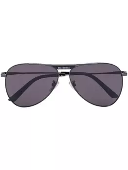 Balenciaga Eyewear солнцезащитные очки-пилоты с логотипом, черный