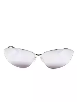Balenciaga Eyewear солнцезащитные очки Razor Cat в оправе 'кошачий глаз', серебристый