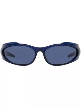 Balenciaga Eyewear солнцезащитные очки Reverse Xpander в прямоугольной оправе, синий