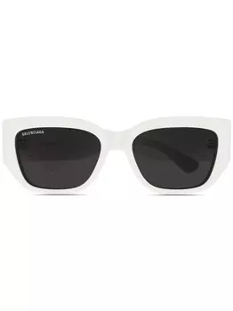Balenciaga Eyewear солнцезащитные очки с логотипом, белый