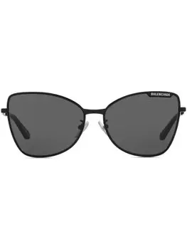 Balenciaga Eyewear солнцезащитные очки с логотипом, черный