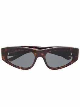 Balenciaga Eyewear солнцезащитные очки с логотипом, коричневый