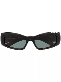 Balenciaga Eyewear солнцезащитные очки с логотипом, коричневый