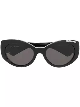 Balenciaga Eyewear солнцезащитные очки с логотипом, коричневый