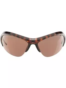 Balenciaga Eyewear солнцезащитные очки с логотипом, коричневый