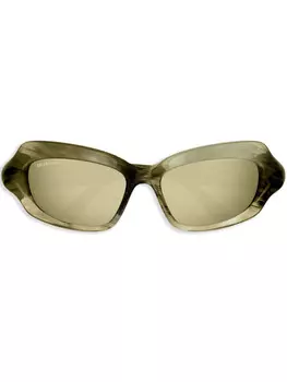 Balenciaga Eyewear солнцезащитные очки с логотипом, коричневый