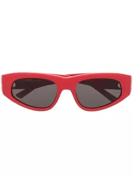 Balenciaga Eyewear солнцезащитные очки с логотипом, красный
