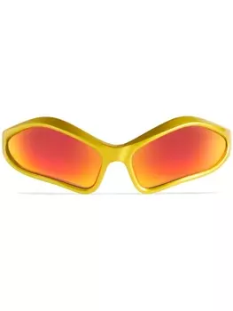 Balenciaga Eyewear солнцезащитные очки с логотипом, желтый