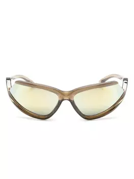 Balenciaga Eyewear солнцезащитные очки Side Xpander в оправе 'кошачий глаз', коричневый