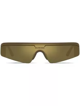 Balenciaga Eyewear солнцезащитные очки Ski Rectangle, коричневый
