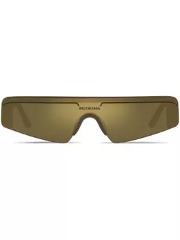 Balenciaga Eyewear солнцезащитные очки Ski Rectangle, коричневый