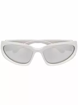 Balenciaga Eyewear солнцезащитные очки Swift в овальной оправе, серебристый