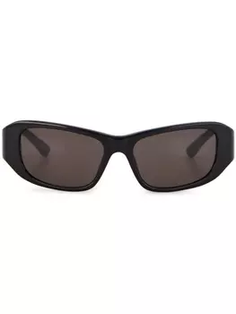 Balenciaga Eyewear солнцезащитные очки Tuesday в прямоугольной оправе, черный