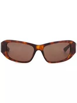 Balenciaga Eyewear солнцезащитные очки Tuesday в прямоугольной оправе, коричневый
