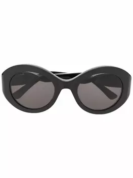 Balenciaga Eyewear солнцезащитные очки Twist в круглой оправе, черный