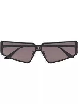 Balenciaga Eyewear солнцезащитные очки в геометричной оправе, черный