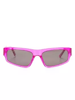 Balenciaga Eyewear солнцезащитные очки в квадратной оправе с логотипом, розовый