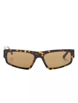 Balenciaga Eyewear солнцезащитные очки в квадратной оправе, коричневый