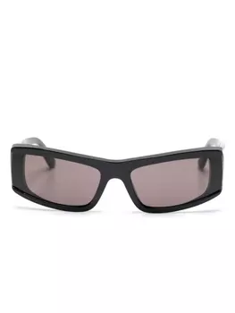 Balenciaga Eyewear солнцезащитные очки в квадратной оправе с логотипом, черный