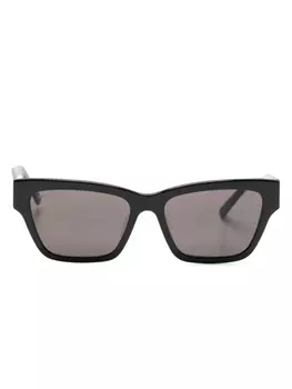 Balenciaga Eyewear солнцезащитные очки в квадратной оправе с логотипом, черный