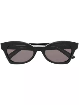 Balenciaga Eyewear солнцезащитные очки в квадратной оправе с логотипом, черный