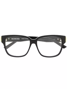 Balenciaga Eyewear солнцезащитные очки в квадратной оправе с логотипом BB, черный