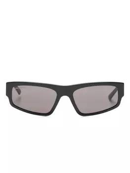 Balenciaga Eyewear солнцезащитные очки в квадратной оправе с логотипом, черный