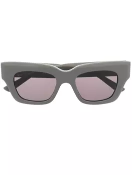 Balenciaga Eyewear солнцезащитные очки в квадратной оправе с логотипом, серый