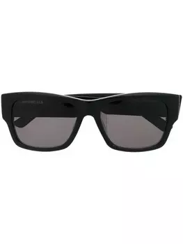 Balenciaga Eyewear солнцезащитные очки в квадратной оправе с логотипом, черный