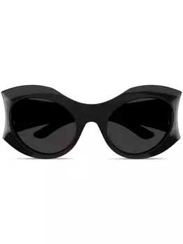 Balenciaga Eyewear солнцезащитные очки в массивной оправе, черный