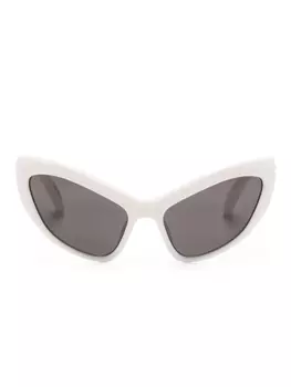 Balenciaga Eyewear солнцезащитные очки в массивной оправе, белый