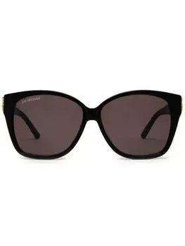 Balenciaga Eyewear солнцезащитные очки в массивной оправе, черный