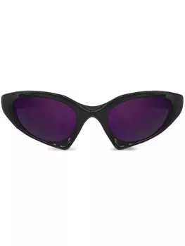 Balenciaga Eyewear солнцезащитные очки в массивной оправе, черный