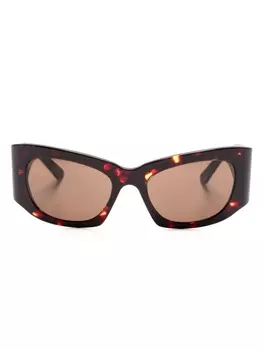 Balenciaga Eyewear солнцезащитные очки в оправе 'бабочка', коричневый