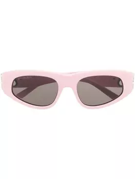 Balenciaga Eyewear солнцезащитные очки в оправе 'кошачий глаз' с логотипом, розовый