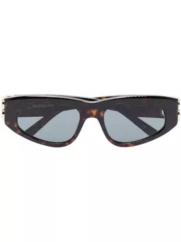 Balenciaga Eyewear солнцезащитные очки в оправе 'кошачий глаз' черепаховой расцветки, коричневый