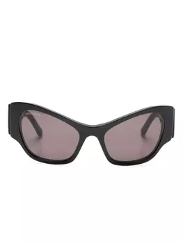 Balenciaga Eyewear солнцезащитные очки в оправе 'кошачий глаз' с логотипом, черный