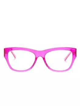 Balenciaga Eyewear солнцезащитные очки в оправе 'кошачий глаз' с логотипом, розовый