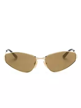 Balenciaga Eyewear солнцезащитные очки в оправе 'кошачий глаз', золотистый