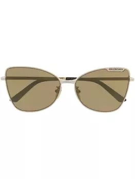 Balenciaga Eyewear солнцезащитные очки в оправе 'кошачий глаз', золотистый