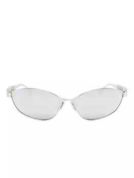 Balenciaga Eyewear солнцезащитные очки в оправе 'кошачий глаз', серебряный