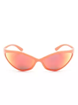 Balenciaga Eyewear солнцезащитные очки в овальной оправе, оранжевый